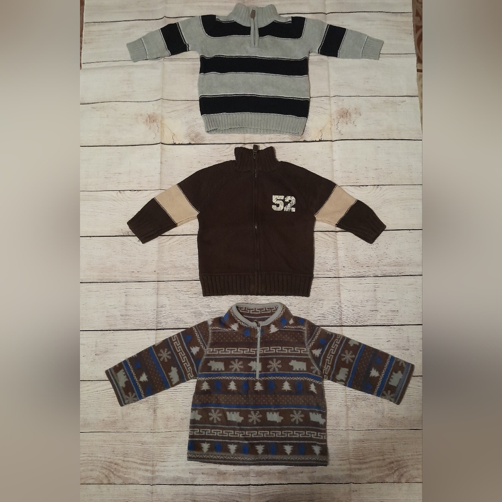 3 Sweaters Baby Boy Sz 12-18 Months
